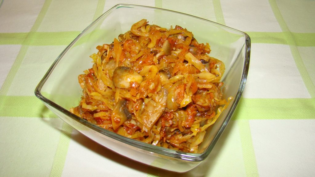 Капуста с шампиньонами рецепт 76