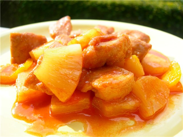 Maiale con ananas - ricette culinarie, menu, diete, ricette di piatti, articoli interessanti per donne su cook.net