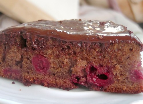 torta de chocolate de cereja