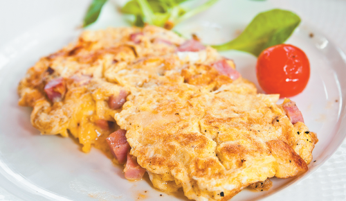 omlet con prosciutto